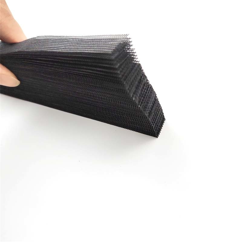schwarz Rückziehbares Polyester-Fliedernetz Plisse Insektenschirm Klappnetz für Fenster und Tür