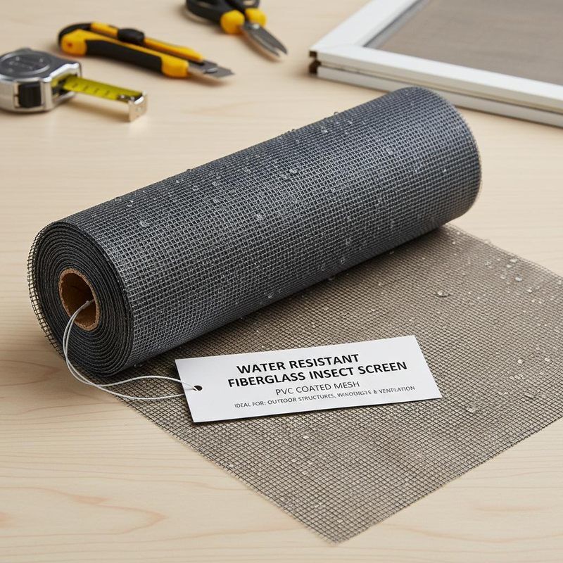 Wasserdichtes PVC-beschichtetes Insektenschutznetz Ideal für Außenbauten Fenster Türen und Lüftungsöffnungen