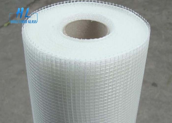 Filetarbeits-Masche 5*5mm des Fiberglas-90g 1m*50m für das Fassaden-System einfach zu transportieren