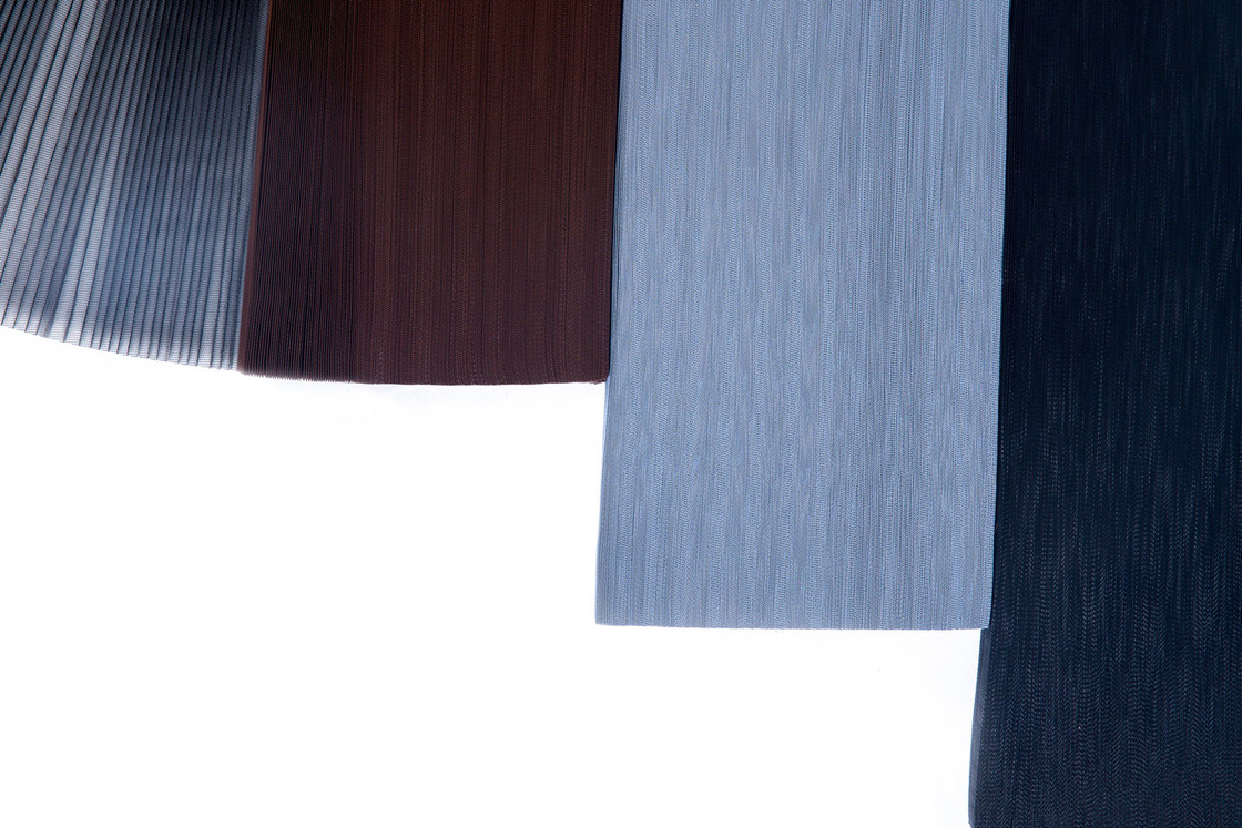 Farbmaschen-Polyester-Plissee-Masche des Schwarz-17*15 für Schiebetüren Windows