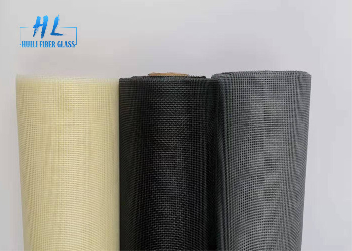 Masche 18*16 PVC beschichtete Fiberglasmoskitonetz mit gelben Farben