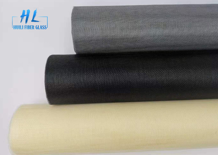 Masche 18*16 PVC beschichtete Fiberglasmoskitonetz mit gelben Farben