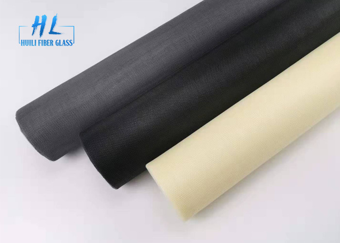 Masche 18*16 PVC beschichtete Fiberglasmoskitonetz mit gelben Farben