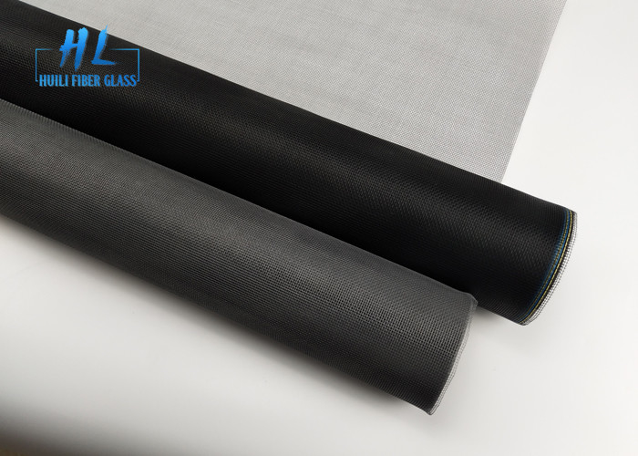 18*16 Plain Weave Fiberglass Mesh Screen Roll - Standard schwarz/grau - Haken schließen - Farboptionen