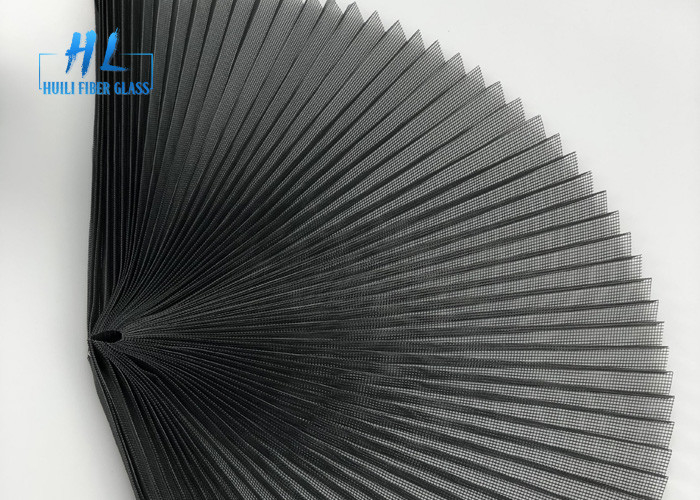 Grau Polyester-Plissee-Insektenschutzgitter 2.4m x 30m Rollen16mm 75g/M2 Gewicht