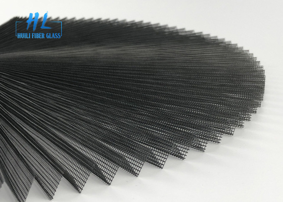 Grau-15mm gefaltete Plissee-Insektenschutzgitter-Höhe 2.5m * 25m breites Polyester-Material